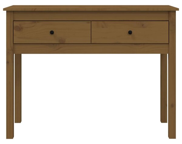 Mézbarna tömör fenyőfa tálalóasztal 100 x 35 x 75 cm