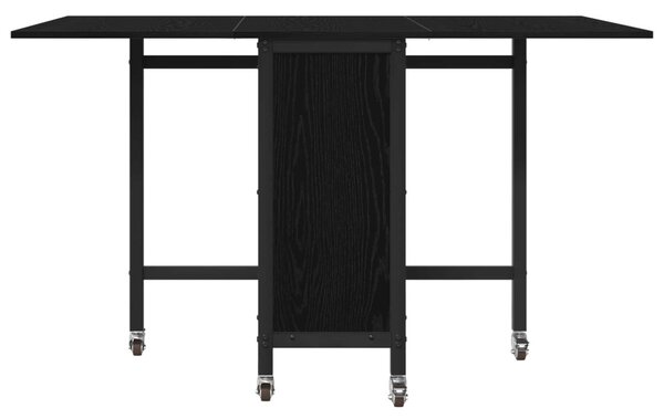 Összecsukható étkezőasztal görgőkkel 130 x 80 x 76,5 cm