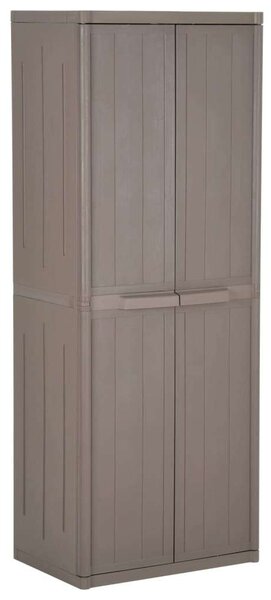 VidaXL barna PP fahatású kerti tárolószekrény 65 x 45 x 172 cm