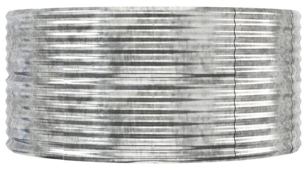 Ezüstszínű horganyzott acél kerti magaságyás 447 x 140 x 68 cm
