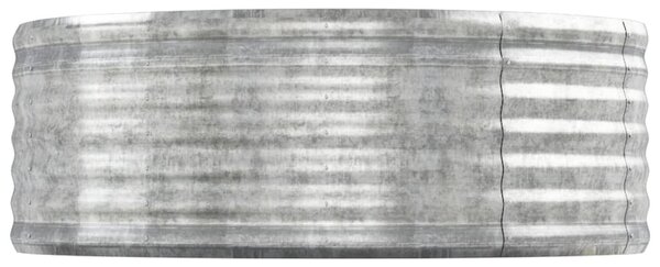 Ezüstszínű horganyzott acél kerti magaságyás 544x100x36 cm