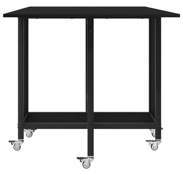 Összecsukható étkezőasztal görgőkkel 130 x 80 x 76,5 cm