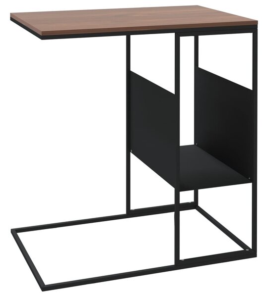 Fekete szerelt fa kisasztal 55 x 36 x 59,5 cm