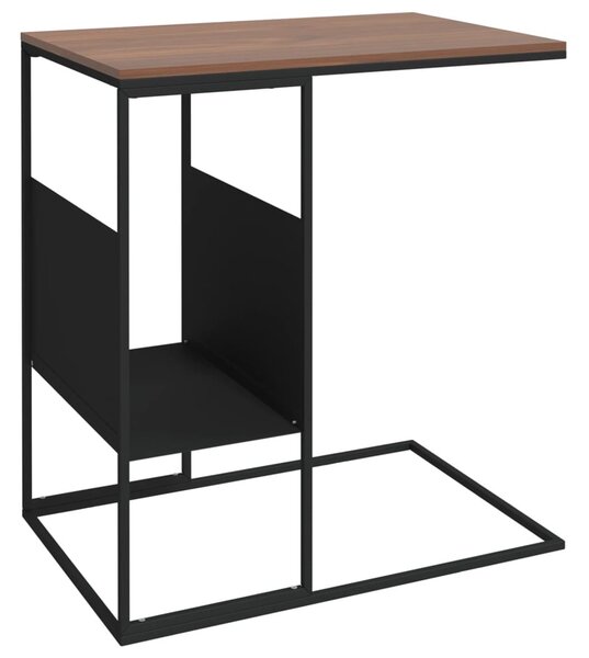 Fekete szerelt fa kisasztal 55 x 36 x 59,5 cm