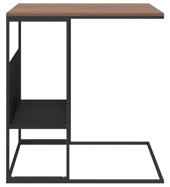 Fekete szerelt fa kisasztal 55 x 36 x 59,5 cm