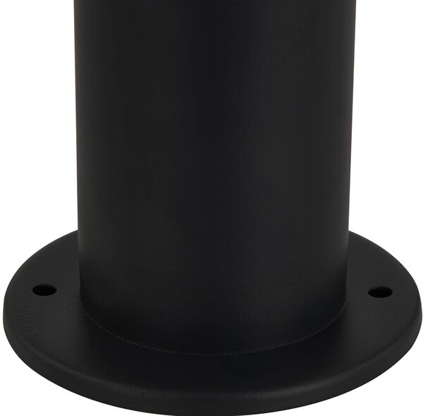 Lindby ösvény lámpa Statius, antracit/átlátszó, vas, 100 cm, Fekete, fém, Modern