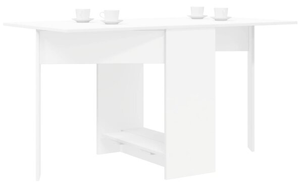 Étkezőasztal 138 x 70 x 73,5 cm Szerelt Fa Fehér Négyszögletes
