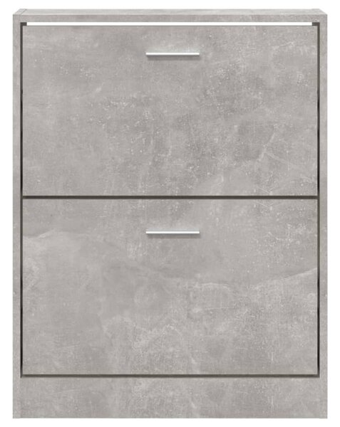 Betonszürke szerelt fa cipőszekrény 59 x 17 x 81 cm