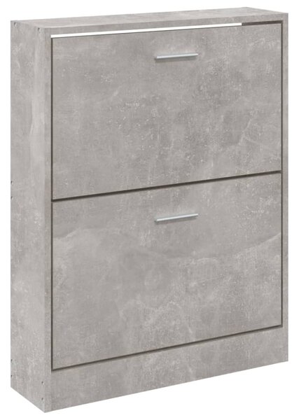 Betonszürke szerelt fa cipőszekrény 59 x 17 x 81 cm