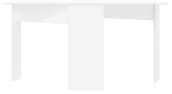 Étkezőasztal 138 x 70 x 73,5 cm Szerelt Fa Fehér Négyszögletes