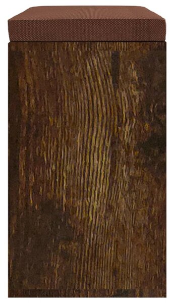 Füstös tölgy színű szerelt fa cipőtároló pad 103x30x48 cm