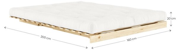 Bézses krémszínű kinyitható kanapé 160 cm Roots – Karup Design