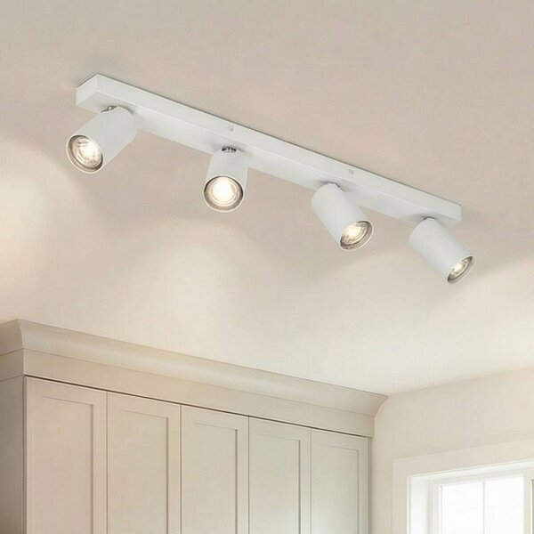 OSRAM OCTAGON mennyezeti spotlámpa, fehér, 4 izzós, GU10-LED 927 dimmelhető, dimmelhető, Fehér / opál, Nappali / Étkező, fém, Modern