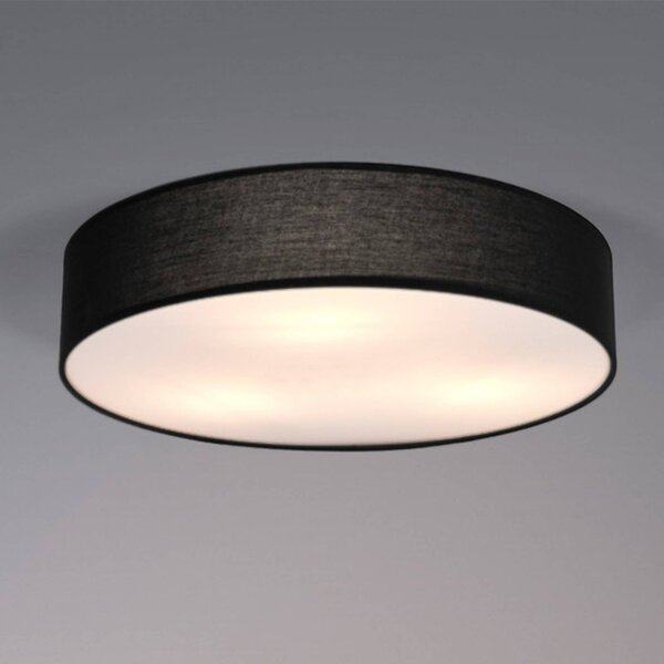 OSRAM ORBIS PARIS mennyezeti világítás, fekete, Ø 40 cm textil E27, dimmelhető, Fekete, Nappali / Étkező, Textil / szövet / selyem, Modern