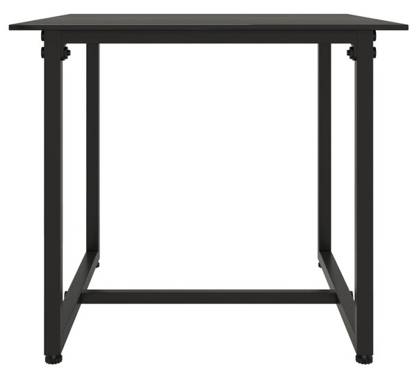 3 részes fekete polyrattan kültéri ülőgarnitúra párnákkal