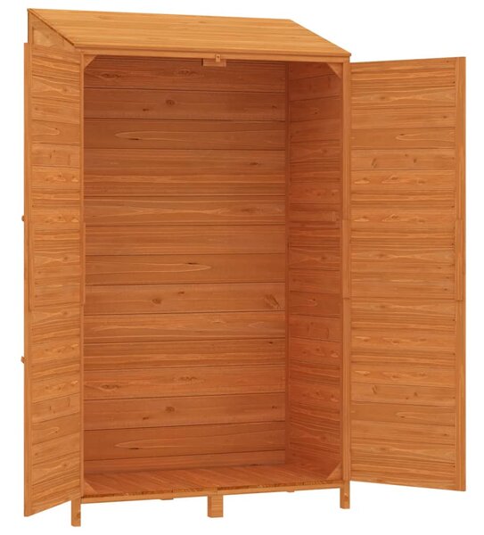 Barna tömör fenyőfa kerti fészer 102x52x174,5 cm