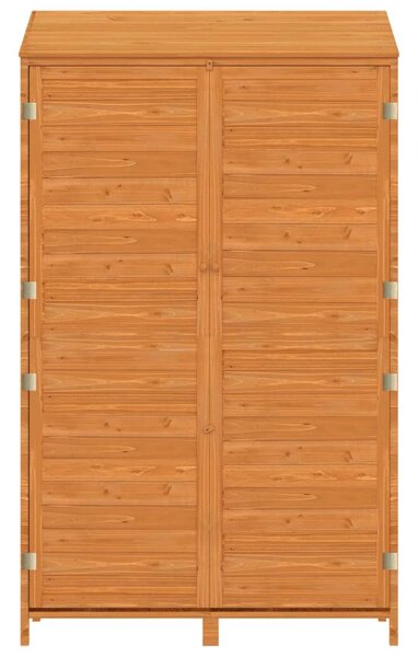 Barna tömör fenyőfa kerti fészer 102x52x174,5 cm