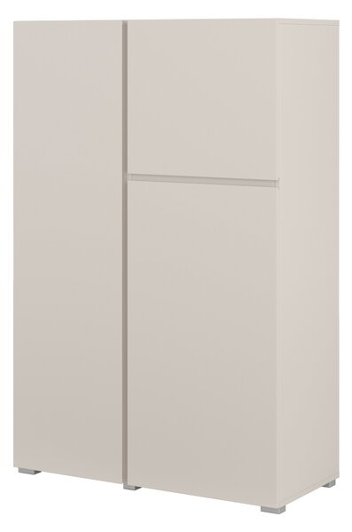 Könyvespolc Elbleve 102, Ajtókkal, Zárt, Laminált forgácslap, 139x92x40cm, Kasmír