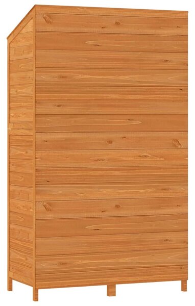 Barna tömör fenyőfa kerti fészer 102x52x174,5 cm