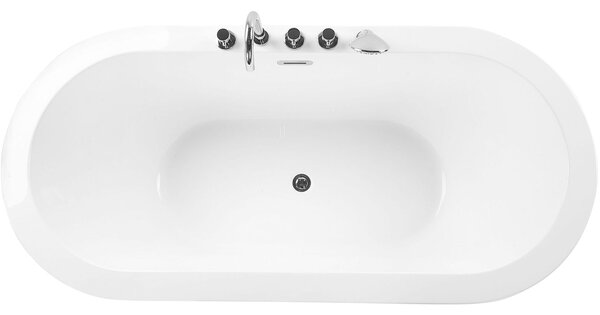 Szabadon álló fürdőkád EMPRESA 170 x 80 cm beépített elemekkel Fehér