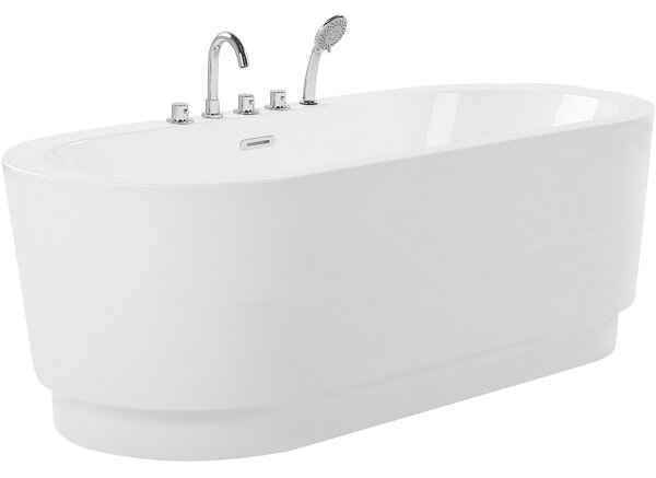 Szabadon álló fürdőkád EMPRESA 170 x 80 cm beépített elemekkel Fehér
