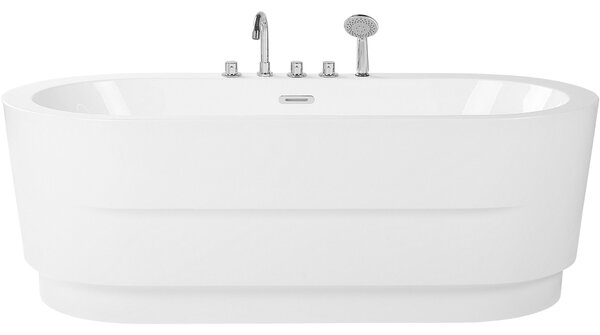 Szabadon álló fürdőkád EMPRESA 170 x 80 cm beépített elemekkel Fehér