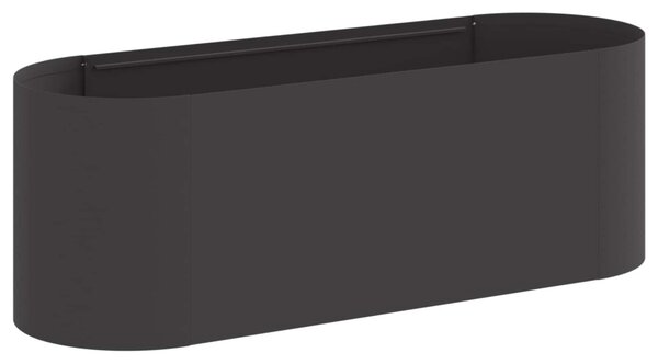VidaXL Emelt kert ágyás Fekete 120 x 40 x 40 cm Acél