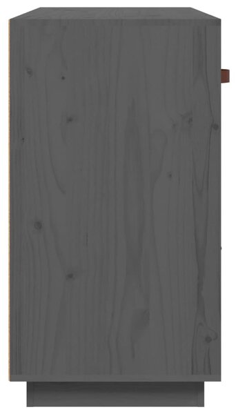 Szürke tömör fenyőfa tálalószekrény 100 x 40 x 75 cm