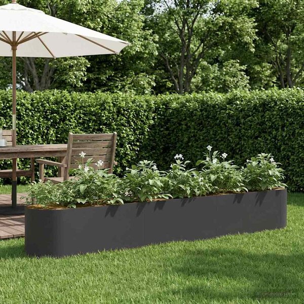 VidaXL Emelt kert ágyás Fekete 280 x 40 x 40 cm