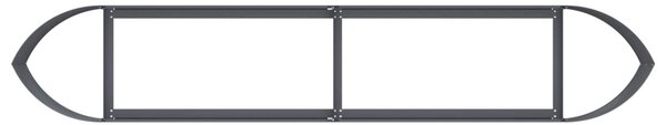 VidaXL Emelt kert ágyás Antracitszürke 220 x 40 x 40 cm Acél