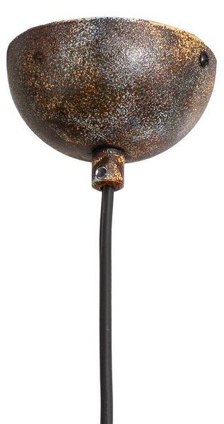 Opviq Saglam függő világítás, 1 izzós, antik sárgaréz, fém, Ø 40 cm, dimmelhető, Bronz / antik sárgaréz, Nappali / Étkező, fém, Vintage