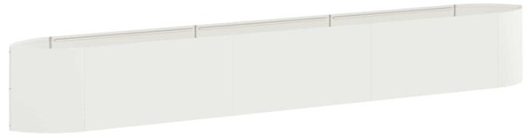 VidaXL Emelt kert ágyás Fehér 300 x 40 x 40 cm Acél