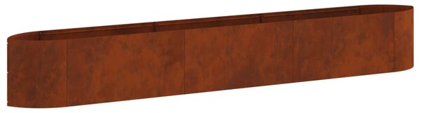 VidaXL Emelt kert ágyás Időjárásálló Acél 300 x 40 x 40 cm Acél