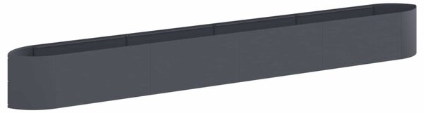 VidaXL Emelt kert ágyás Antracitszürke 380 x 40 x 40 cm Acél