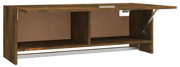 Füstös tölgy színű szerelt fa ruhásszekrény 100 x 32,5 x 35 cm