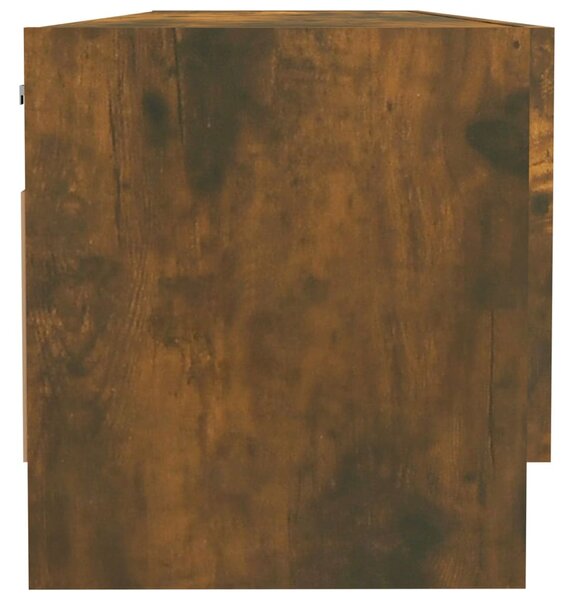Füstös tölgy színű szerelt fa ruhásszekrény 100 x 32,5 x 35 cm