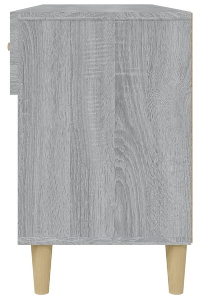 Szürke sonoma színű szerelt fa cipőszekrény 102 x 35 x 55 cm