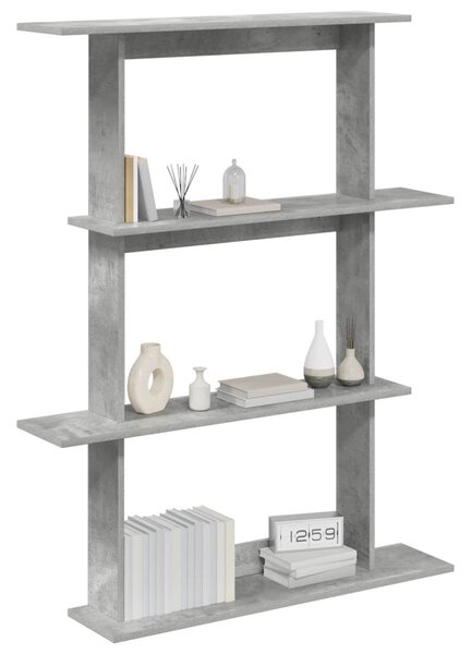 Fali Polc Egység Szürke 100 x 20 x 126 cm Szerelt Fa