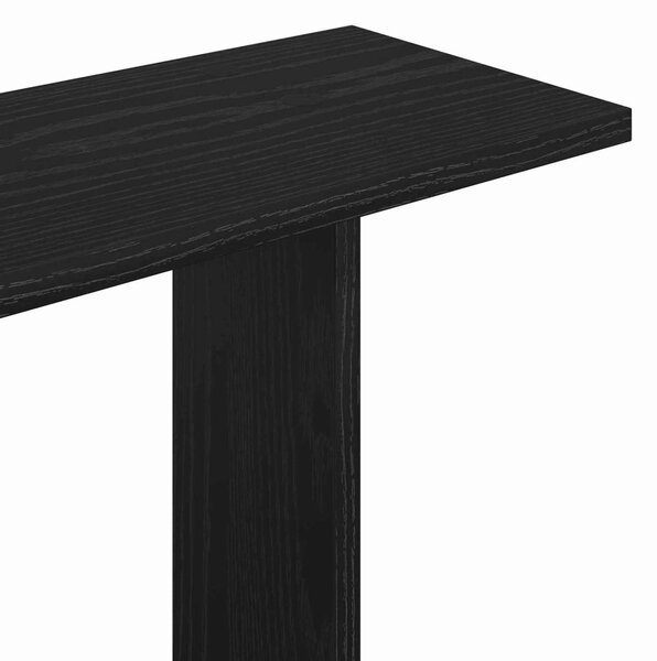 Fali Polc Egység Fekete 100 x 20 x 126 cm Szerelt Fa