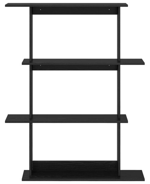 Fali Polc Egység Fekete 100 x 20 x 126 cm Szerelt Fa