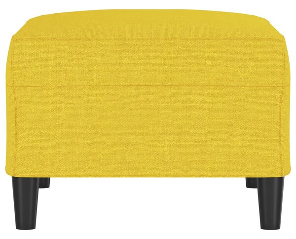 Világossárga szövet lábzsámoly 70x55x41 cm