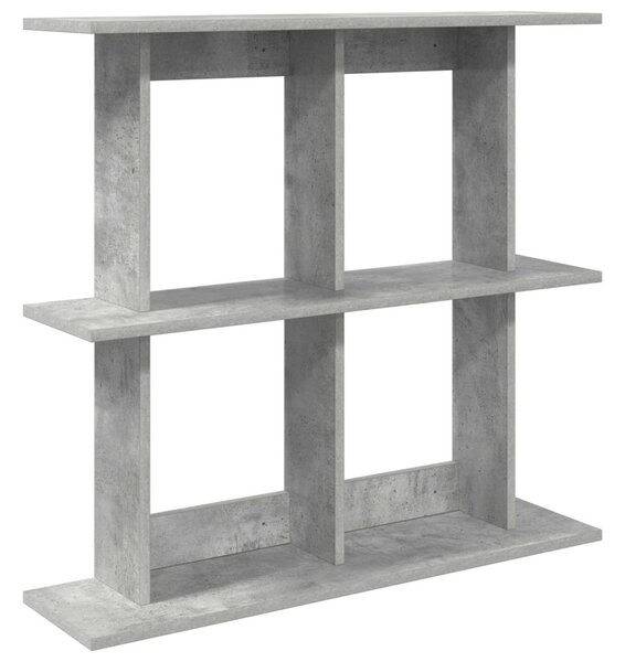 VidaXL Falpolc Falra szerelhető Szürke 80 x 20 x 75 cm Szerelt Fa
