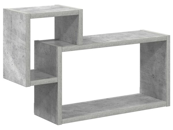 VidaXL Falpolc Falra szerelhető Szürke 55 x 15 x 35 cm Szerelt Fa