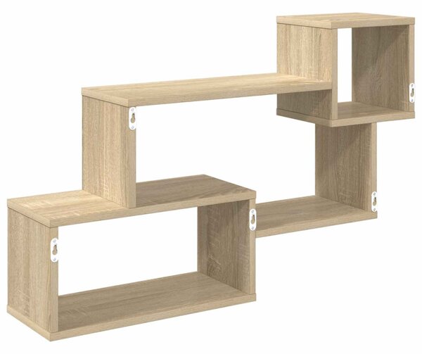 Lebegő polc Falra szerelhető Barna 87 x 20 x 55 cm Szerelt Fa