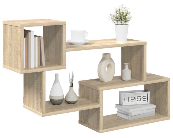 Lebegő polc Falra szerelhető Barna 87 x 20 x 55 cm Szerelt Fa