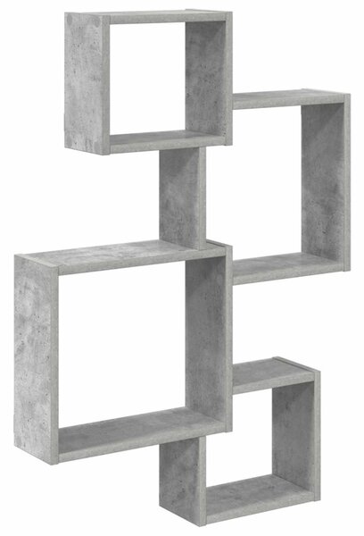 VidaXL Fali Kocka Polcok Falra szerelhető Szürke 64 x 13,5 x 91,5 cm