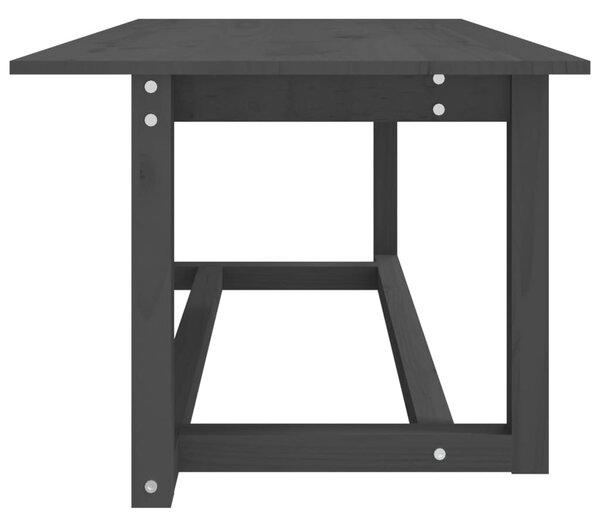 Szürke tömör fenyőfa dohányzóasztal 110 x 55 x 45 cm