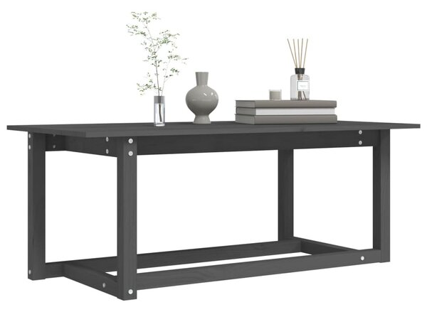 Szürke tömör fenyőfa dohányzóasztal 110 x 55 x 45 cm