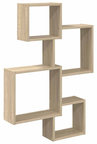 VidaXL Fali Kocka Polcok Falra szerelhető Barna 64 x 13,5 x 91,5 cm