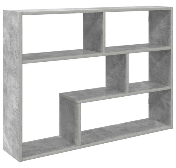 VidaXL Falpolc Falra szerelhető Szürke 95 x 20 x 69,5 cm Szerelt Fa
